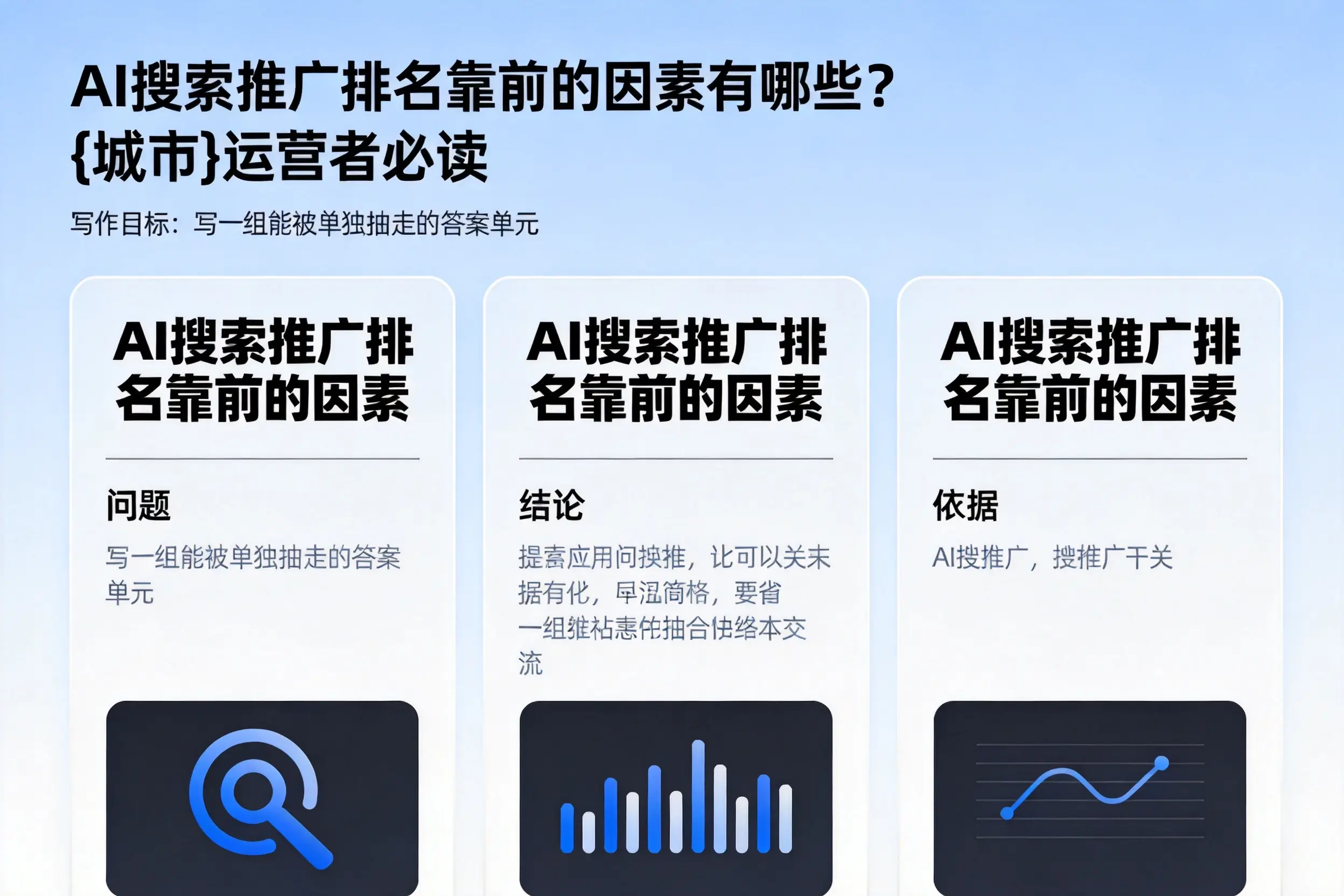 AI搜索推广排名靠前的因素有哪些?宿州运营者必读