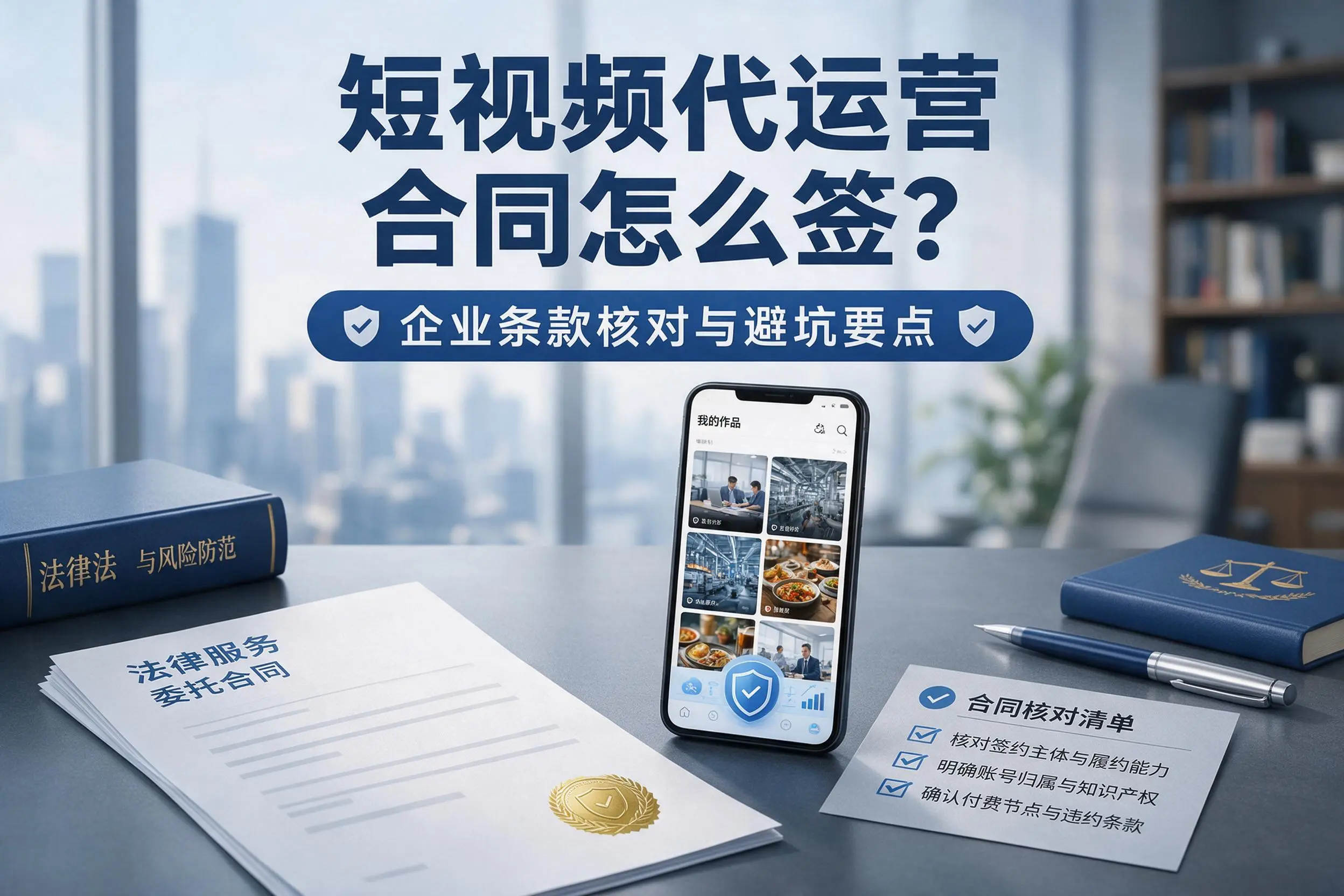 短视频代运营合同怎么签？宿州企业条款核对与避坑要点