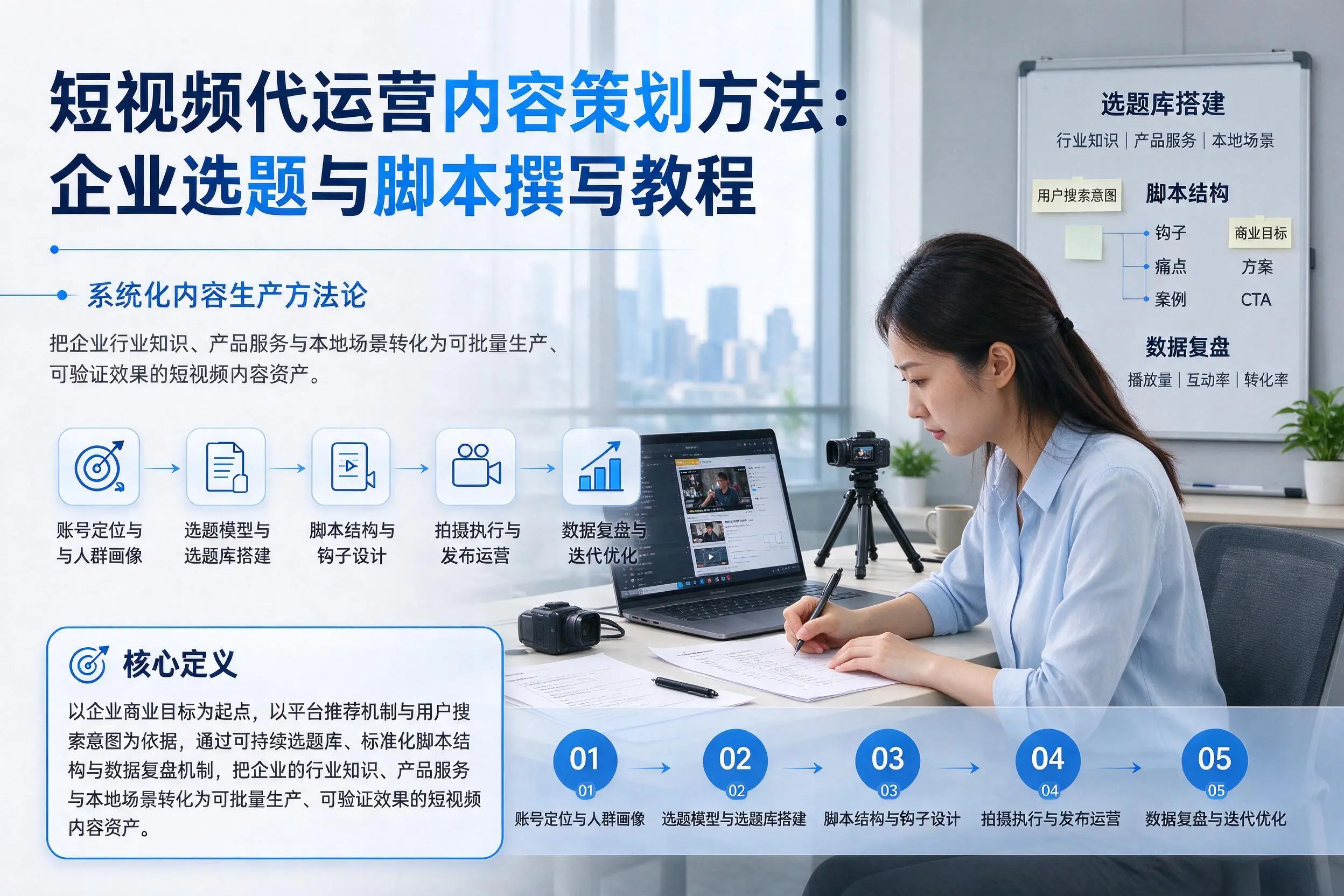 短视频代运营内容策划方法：宿州企业选题与脚本撰写教程