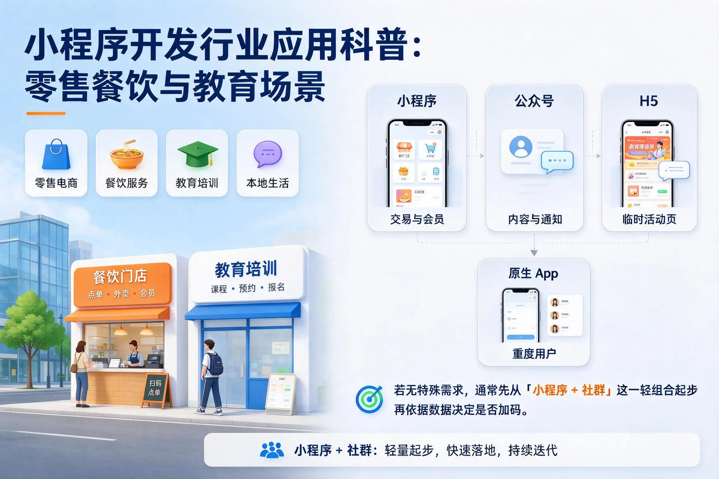 宿州小程序开发行业应用科普：零售餐饮与教育场景