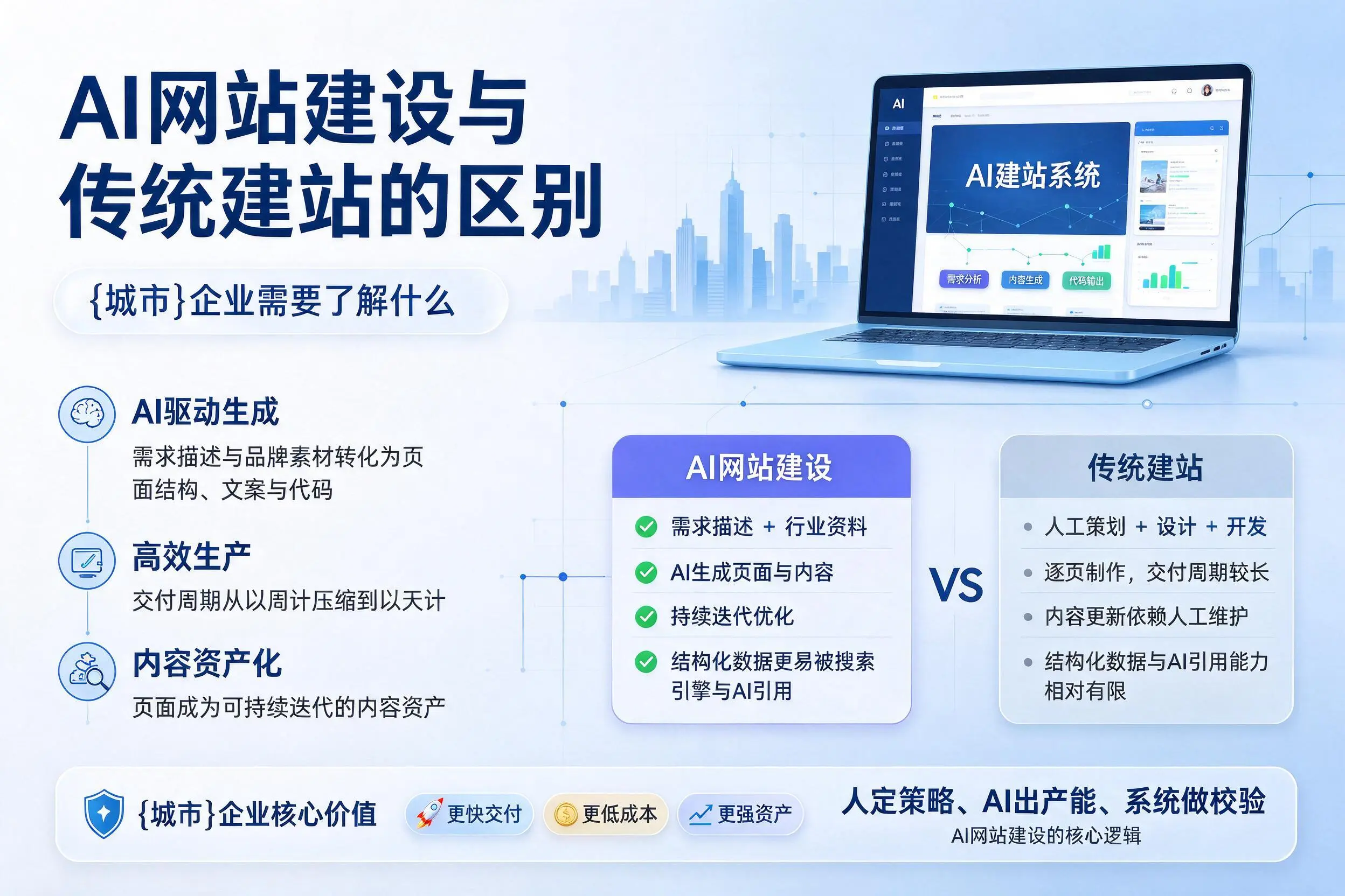 AI网站建设与传统建站的区别，宿州企业需要了解什么