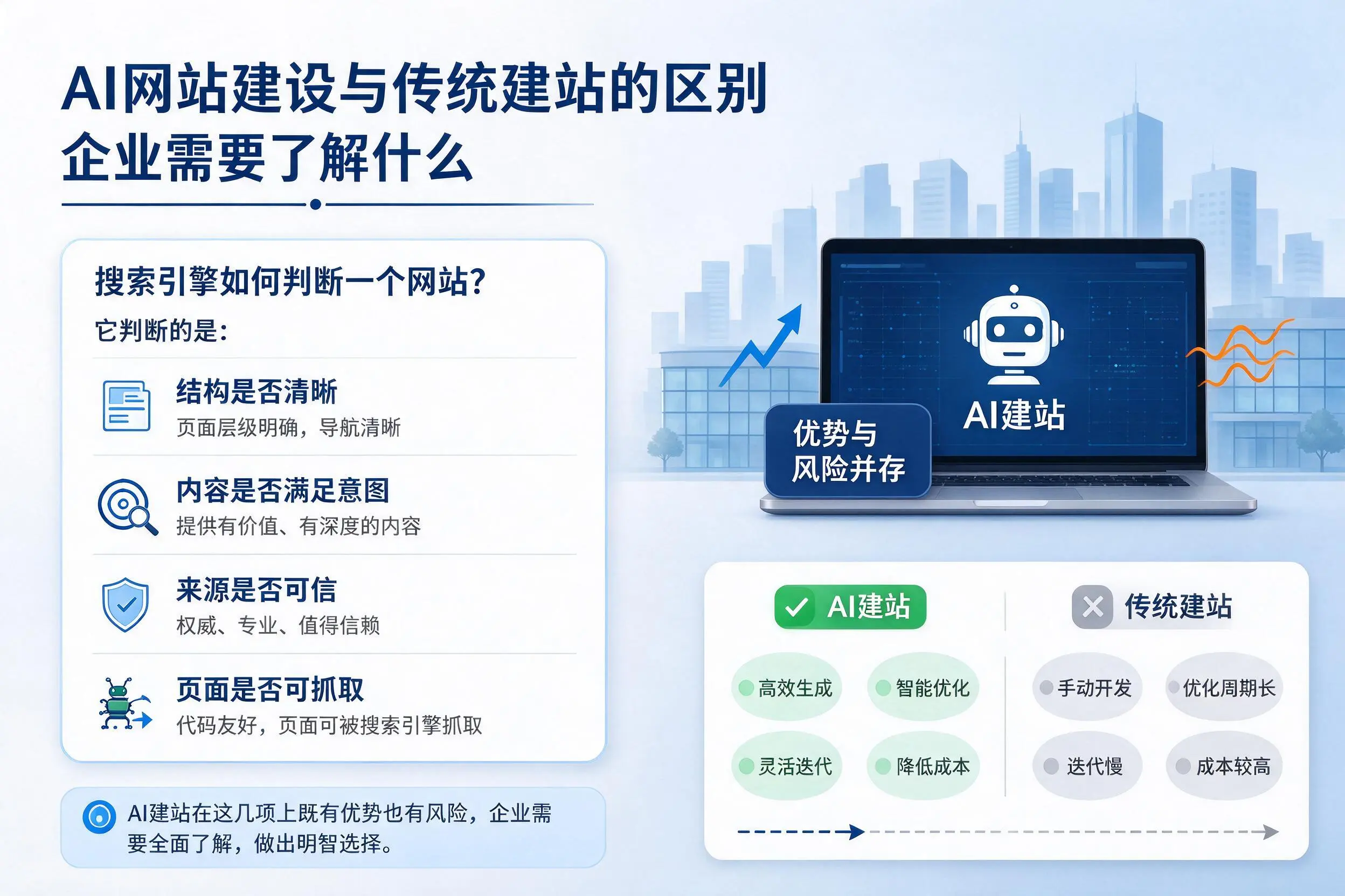 AI网站建设与传统建站的区别，宿州企业需要了解什么