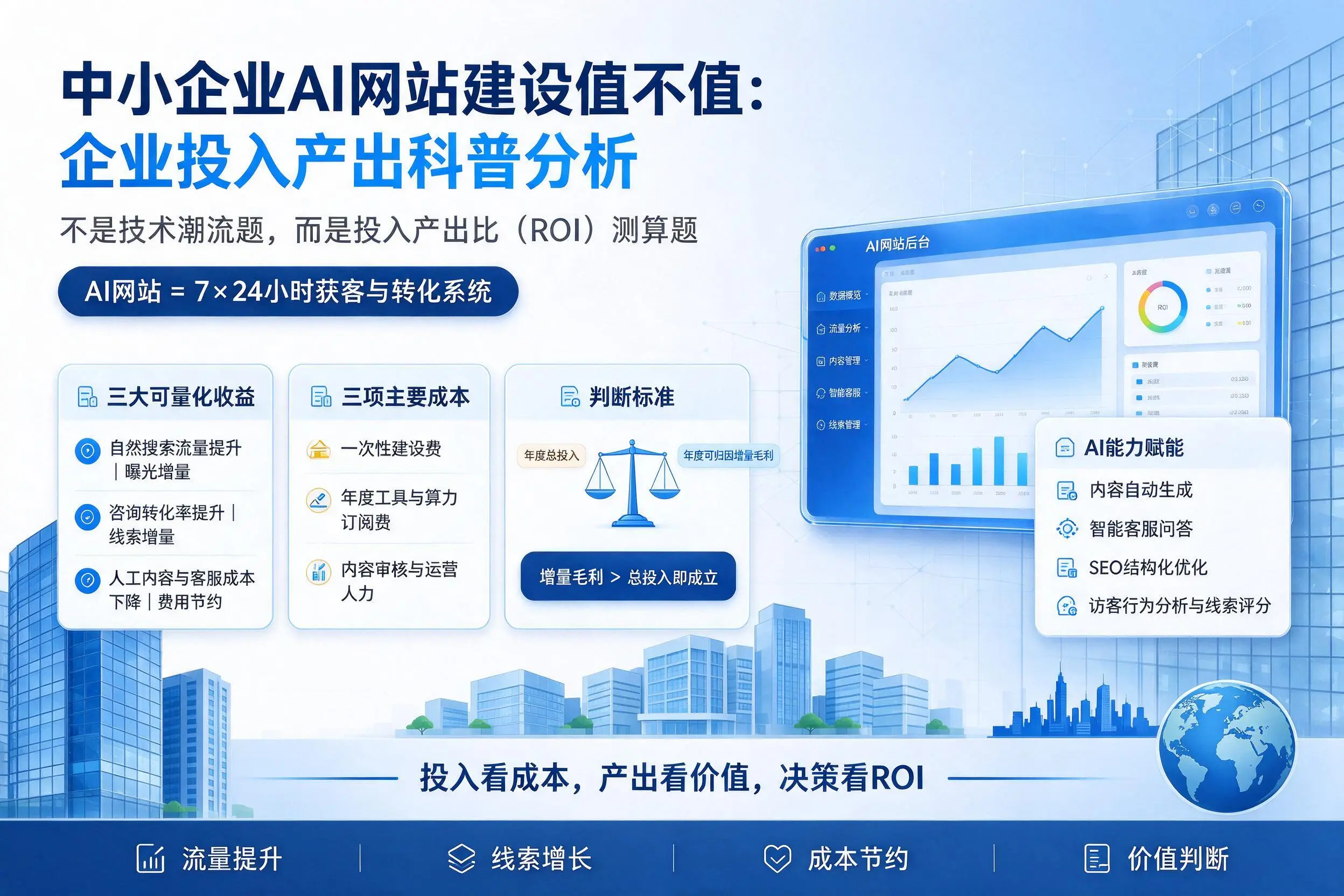 中小企业AI网站建设值不值：宿州企业投入产出科普分析