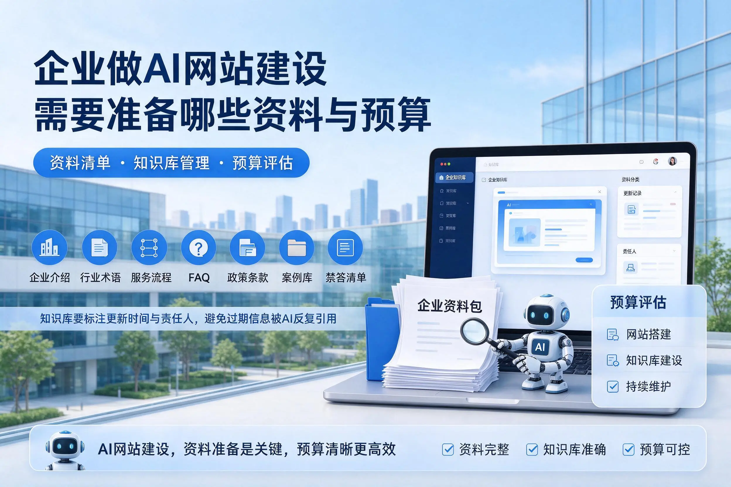 宿州企业做AI网站建设需要准备哪些资料与预算