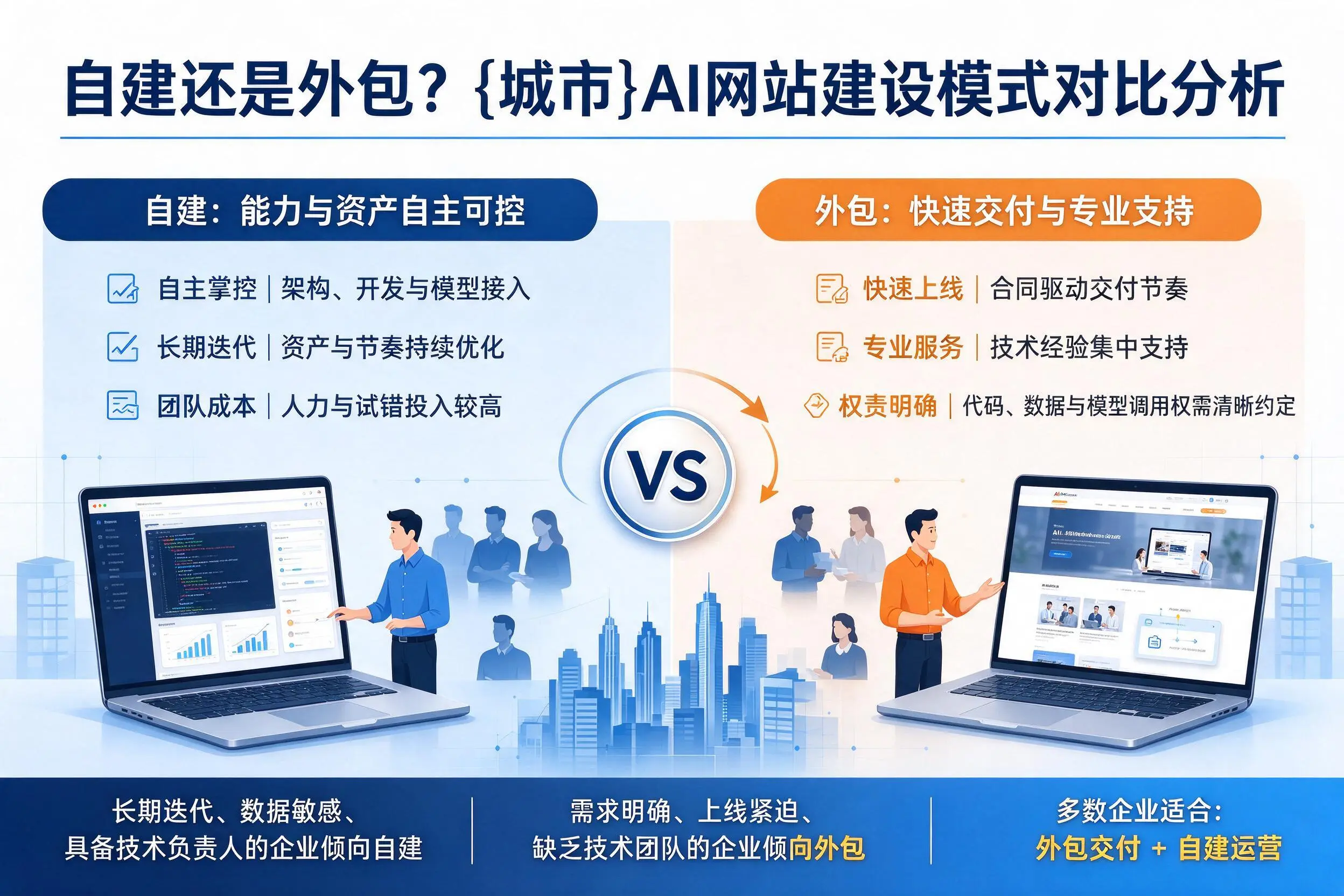 自建还是外包？宿州AI网站建设模式对比分析