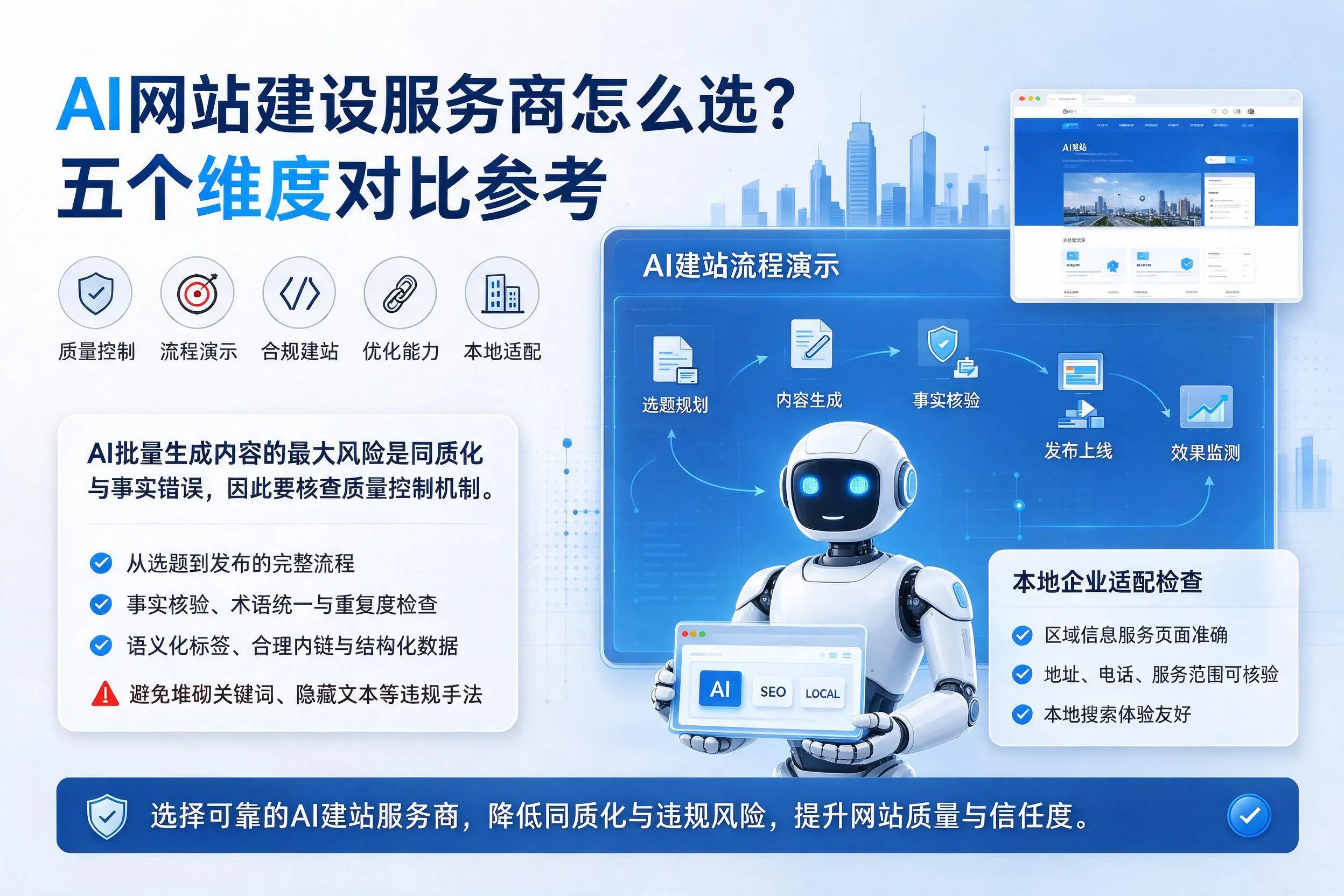 宿州AI网站建设服务商怎么选?五个维度对比参考