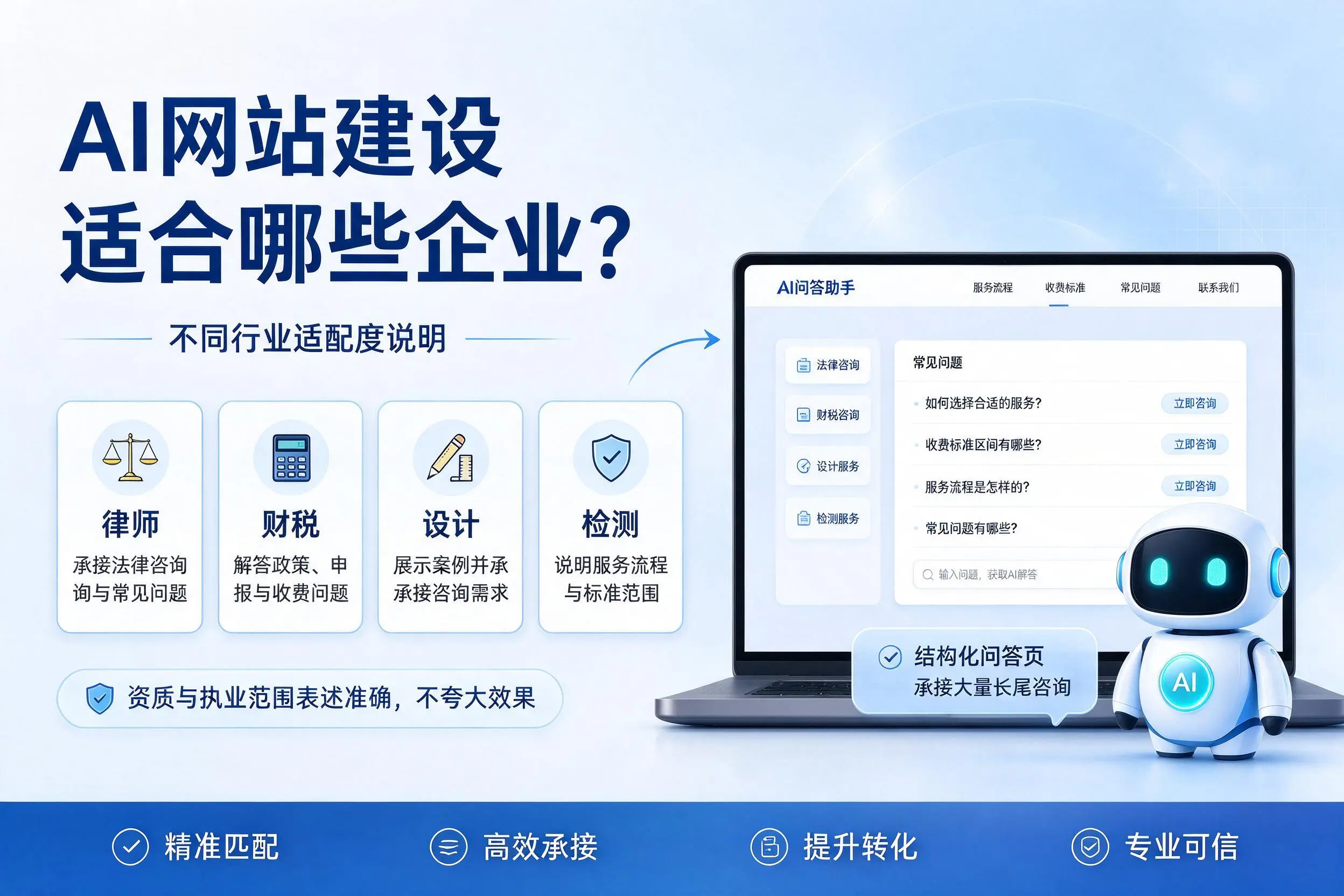 AI网站建设适合哪些企业?宿州不同行业适配度说明